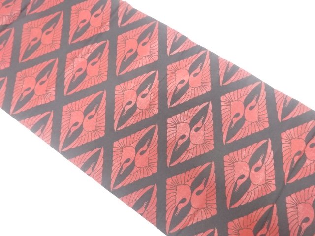 JAPANESE NAGOYA OBI / WOVEN CRANES